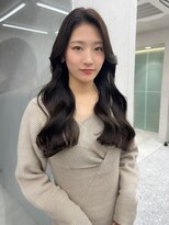 ロンド マーレ 天神大名店(Lond mare)&nbsp;韓国ヘア　ロングヘア　レイヤーカット　前髪カット　くびれ巻き