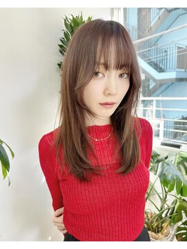 ピープスアンドスー 表参道 渋谷(Peeps&Suu.) アッシュベージュレイヤースタイル前髪顔まわりレイヤー後れ毛