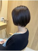 ナチュラル前下がりショートボブ【佐藤和弥】