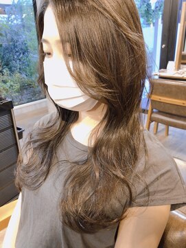 レイ 津田沼(Lei) ボブ/前髪/こなれミディ/オリーブベージュ/ウェーブパーマ/韓国