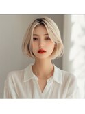 金髪ショートボブ