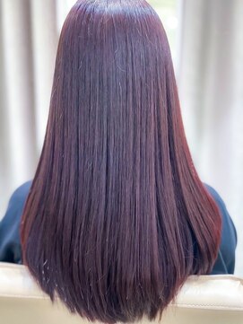 ミシェリー(misherry) 韓国風ラベンダーくすみピンク大人モテ髪地毛風ストレート