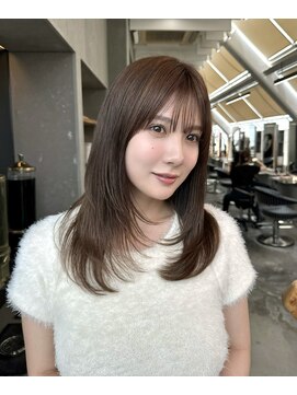 ロンドアベニール 北千住(Lond avenir) ミニウルフレイヤーカット顔周り前髪韓国ミディアムロング北千住