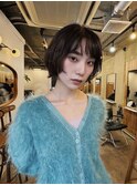 レイヤーボブ/ミニボブ/ニュアンスパーマ/顔周りカット/20代30代