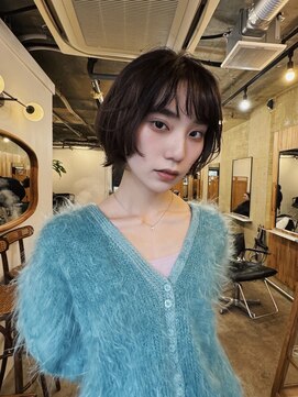 ヒュージ 表参道(huge) レイヤーボブ/ミニボブ/ニュアンスパーマ/顔周りカット/20代30代