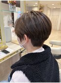 40代刈り上げショート前髪なしハンサムショートツーブロック