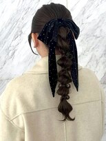 アイウィル(Ai WilL) ヘアセット 編み下ろし ローポニー 結婚式 お呼ばれアレンジ