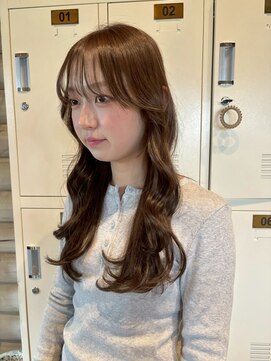 クレエ ヘアー デザイン(creer hair design) レイヤーカットブリーチなしカラーレイヤーロング韓国風ヘア