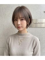 ワトワ 桃谷店(WAtoWA)&nbsp;大人女性に似合う上品丸みショートボブ＊透明感グレージュカラー