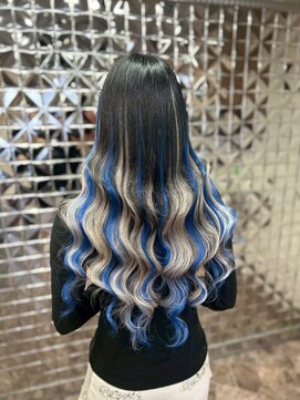 ラブスタシー 名古屋栄(Lovestasy) グラデーション×青メッシュ