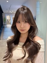 センネ 竹下駅前(Senne) 竹下レイヤーカット/グレージュ/ロングレイヤー/前髪顔まわり