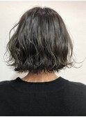 《Nanpu》外はねなみなみボブ×グレーアッシュ◎20代30代40代