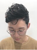 ツーブロック_くせ毛風パーマ