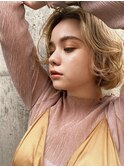 外国人風ブロンド×ニュアンスボブ