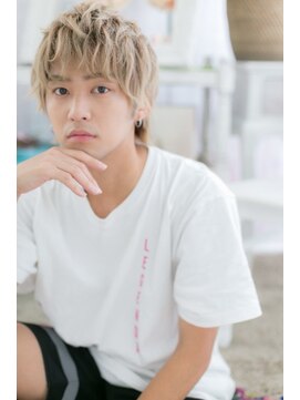 ミック ヘアアンドメイク アップ 駒込店(miq Hair&Make up) ハイトーンカラーのスパイシー★マッシュウルフヘア