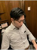 センターパート ハンサムショート 田町 理容室 床屋