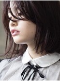 ダークトーン/ナチュラルピンクボブ/うざバング