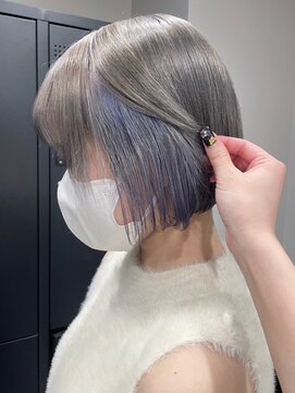 ベレーザ 渋谷(BELEZA) 3193グクマッシュボブビビッドカラブルーサファイアバイカラー