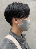 センターパートメンズマッシュパーマニュアンスパーマ刈り上げ