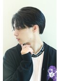 毛流れメンズセンターパート