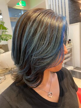 ヘアーリゾートラシックアールプラス(hair resort lachiq R+) 《R＋》フェイスブルー◎ウルフヘア