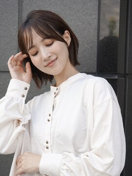 ガーデン オオタカノモリ(garden otakanomori) 簡単スタイリング20代30代40代大人外ハネ艶髪ボブ×小顔前髪あり