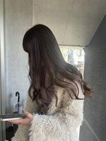 アルカナ 明治神宮前原宿(ARCANA)&nbsp;黒髪グレーベージュレイヤーロング前髪パーマ アッシュブラック