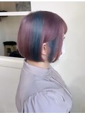 インナーカラー　カチューシャカラー　ブリーチカラー