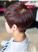 20代30代40代髪質改善カラーハンサムショートショコラブラウン