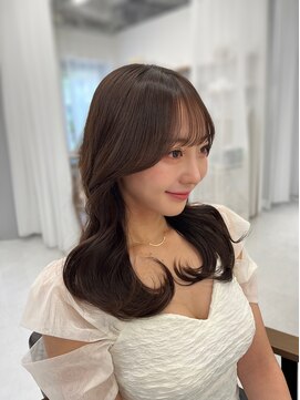 ハピネス 梅田茶屋町店(HAPPINESS) 顔周り 韓国レイヤー  ショコラブラウン 透明感カラー