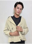 メンズ サイドバック オールバック 黒髪 ワイルド ビジネス