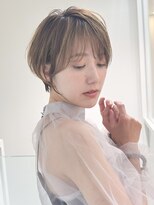 ロンドエニカ 大宮(Lond enika)&nbsp;黒髪ボブルフネビージュ小顔ワンレンスペインカール