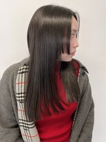 ミュラ(mulah)&nbsp;透明感カラーダークグレージュ＊姫カットレイヤー艶髪ストレート