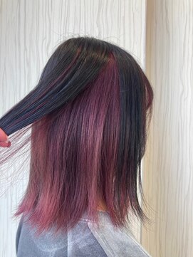 ビスイル 秋葉原店(Vis ill) 10代20代チェリーピンク1ブリーチインナーカラー