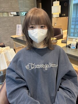 ファースト 仙台店(first) 黒髪 ボブルフ ネビージュ 小顔 ワンレン 髪質改善 前髪