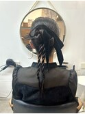 薬院　顔まわりレイヤーカット　ヘアセット　ブリーチなしカラー