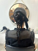 シティ 薬院(SITY.) 薬院　顔まわりレイヤーカット　ヘアセット　ブリーチなしカラー