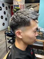 メンズグルーミングナンバーナイン(MEN'S GROOMING NUMBER NINE)&nbsp;ホワイトメッシュ/フェードカット/姫路のハワイのカリスマ