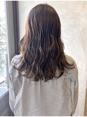ロング×アッシュベージュ