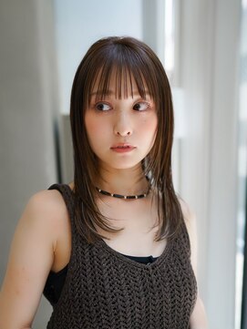 ギークス(GEEKS) 【GEEKS渋谷】地毛風/グレージュ/暗髪/ロングレイヤー/春カラー