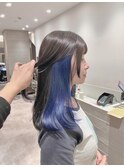 【NEST saki】インナーカラーで爽やかブルー！
