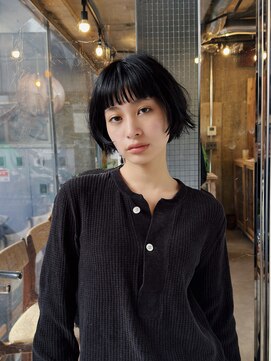 ヒュージ 表参道(huge) ミニボブ/レイヤーボブ/ショート/ニュアンスパーマ/顔周りカット