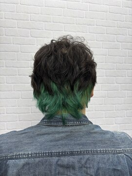 ルナ 深沢店(LUNA) パーマ×グリーン×エンドカラー