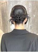 ヘアセット お呼ばれヘア 結婚式ヘア タイトヘア カチモリ 原宿