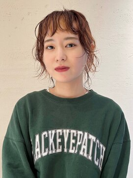 ガーデンヨコハマ(GARDEN YOKOHAMA) お団子/パーマ/インナーカラー/アプリコットオレンジ