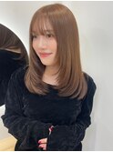 レイヤーカット/ミルクティーベージュ/ハッシュカット/シャギー1