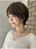 分け目なし前髪ありショート　40代50代60代［＃渋谷駅］#24