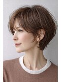 白髪ぼかし脱白髪染め大人ショート40代50代60代