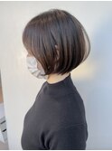 大人シンプルショートボブナチュラル長め