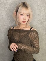 ローリン(Rolling)&nbsp;【Motoki】20代/ボブレイヤー/ブロンドベージュ/天神大名